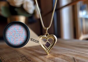 Small Bible Book Microscopic Bible Text with Scientific Precision by My Nano Jewelry